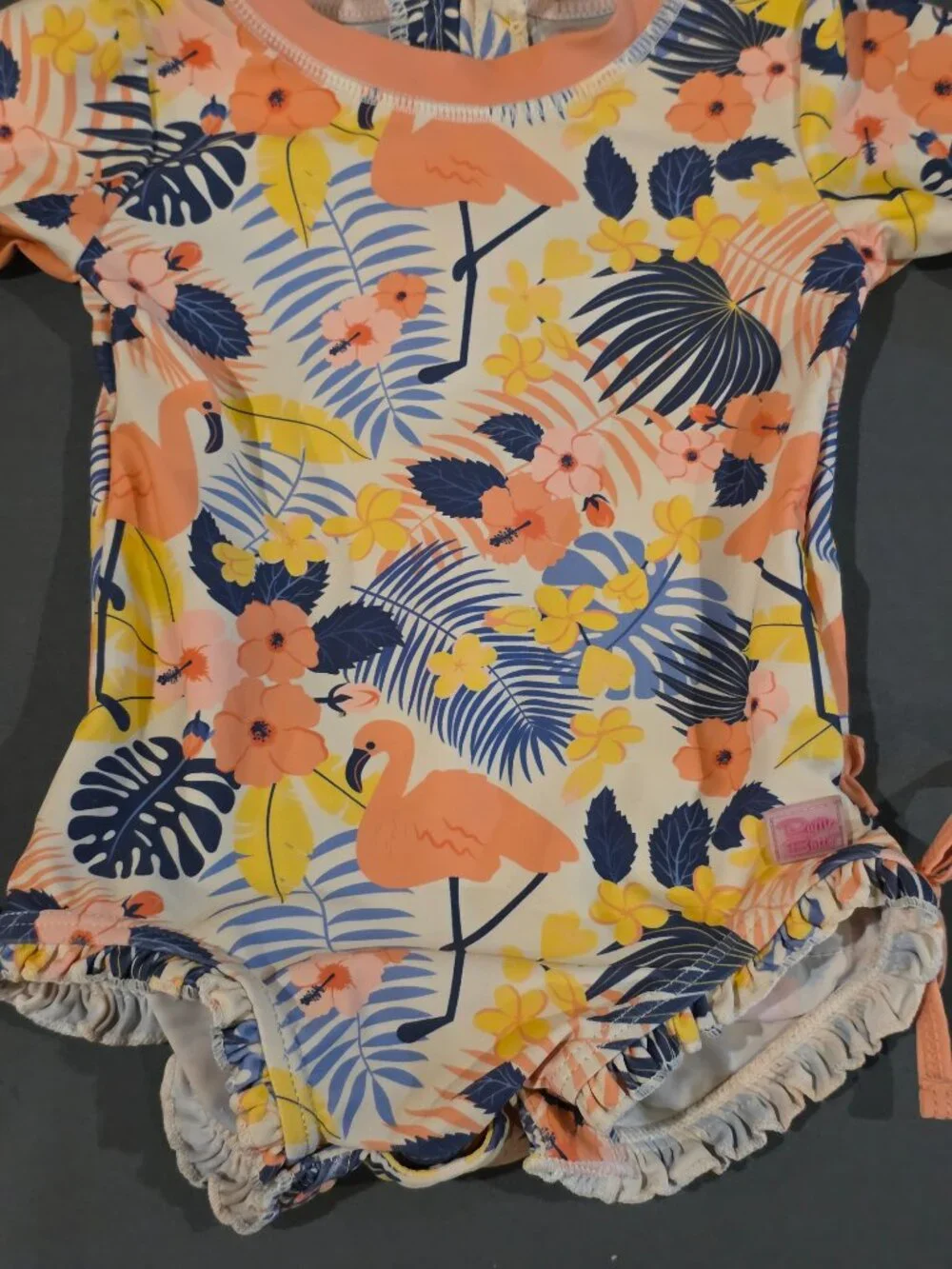 Ruffle Butts Girls Size 12-18 Month Long Sleeve Swimsuit